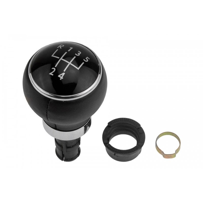 Maner schimbator viteze Vw Golf 5 2003-, Golf 6 2008-, Golf Plus 2005-, Jetta 2006-, 5 trepte, Capac Negru, Piele, GZB-VW-027