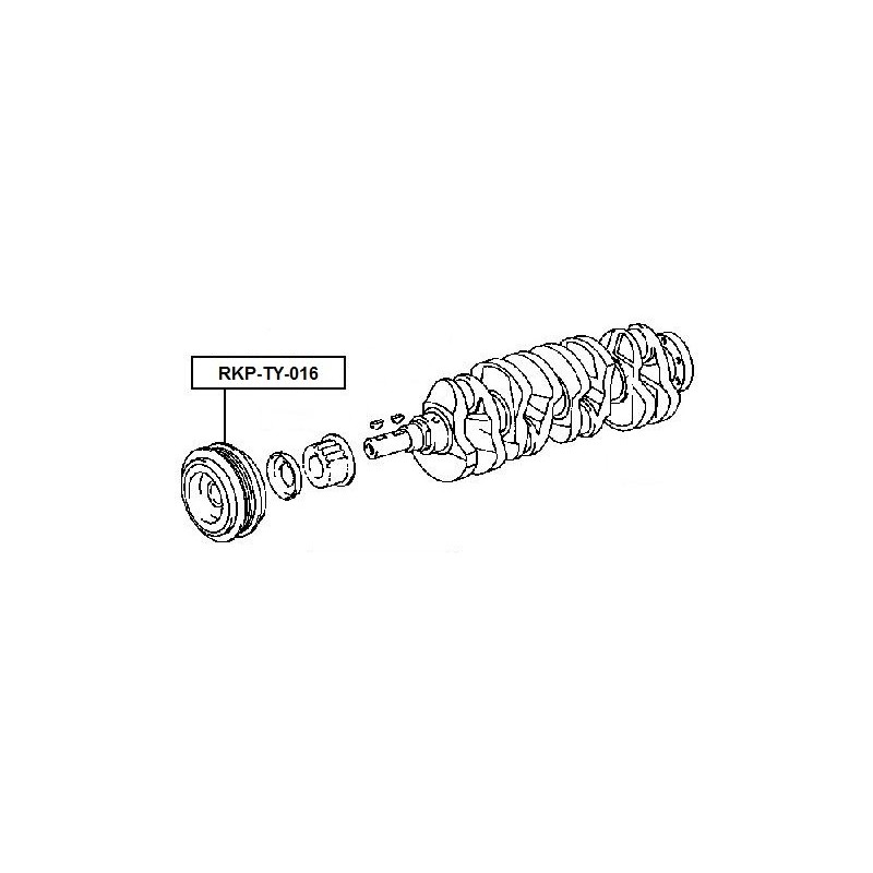 Fulie curea arbore cotit Toyota motor 4afe, 7afe 1.6, 1.8 Corolla 1992-1997, Celica 1993-1999, Carina E 1992-1997, Starlet 1996-, 13470-15110