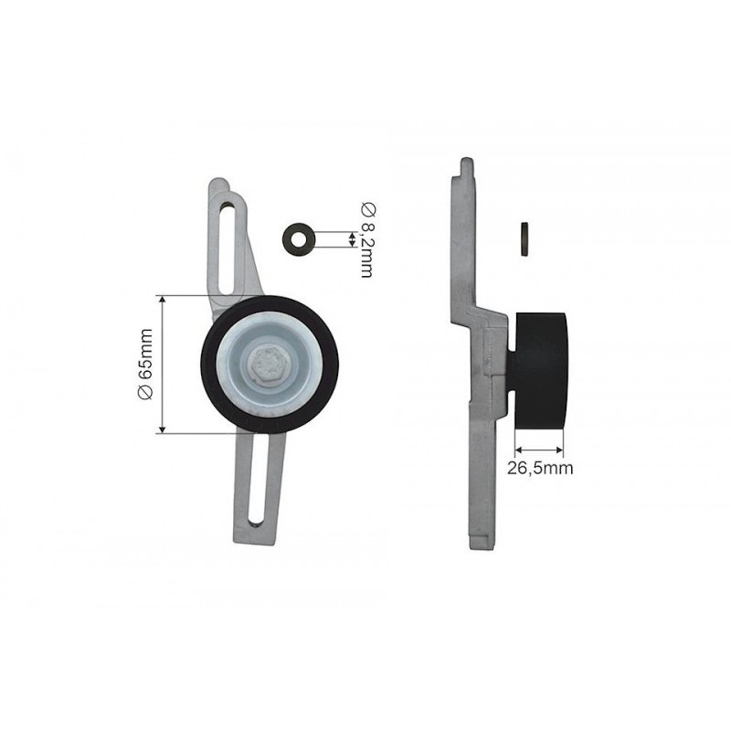Rola intinzator curea distributie Citroen Ax 1986-1998, Berlingo 1996-2008, C15 1984-1996, Saxo 1996-2004, Xsara 1997-2005, Zx 1991-1997, Peugeot 106 I, 2 1991-&gt;, 205, 206 1987-&gt;, 306 1993-&gt;, Partner 1996-&gt;, 6453.S4