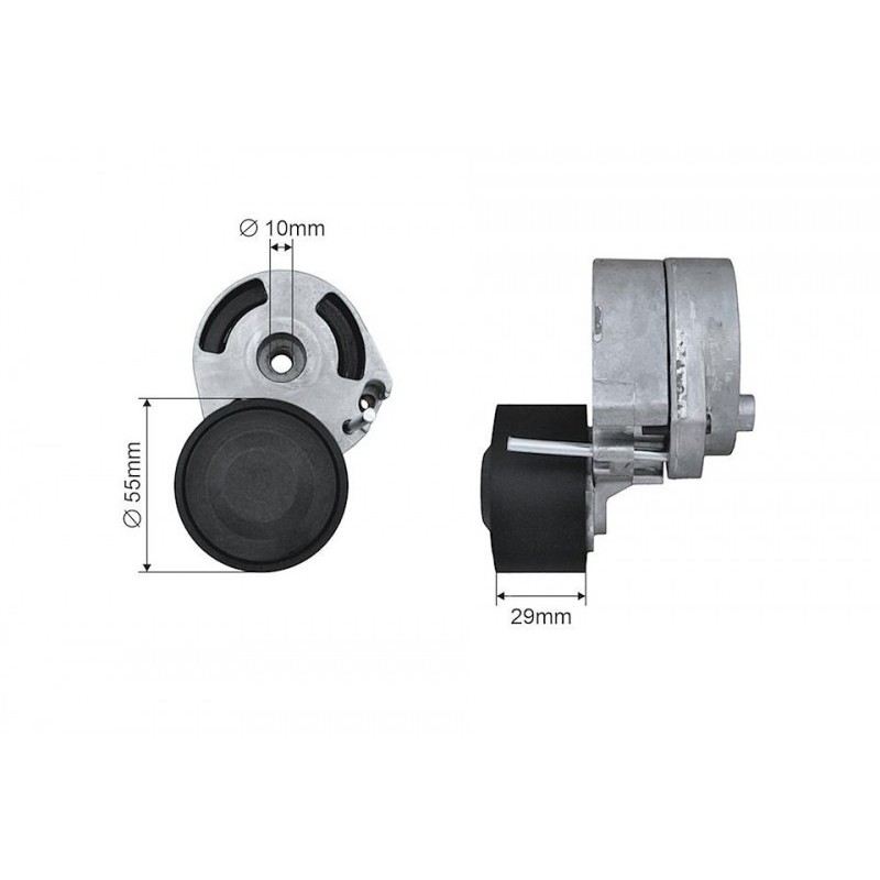 Rola intinzator curea distributie Citroen Berlingo 05-11, C3 05-&gt;, C5 2 04-&gt;, Xsara 03-&gt;, Ford Fiesta 01-&gt;, Fusion 02-&gt;, Mazda 2 03-07, Peugeot 206 01-&gt;, 407 04-&gt;, Partner 05-15, Suzuki Liana 04-&gt;, 1613840380