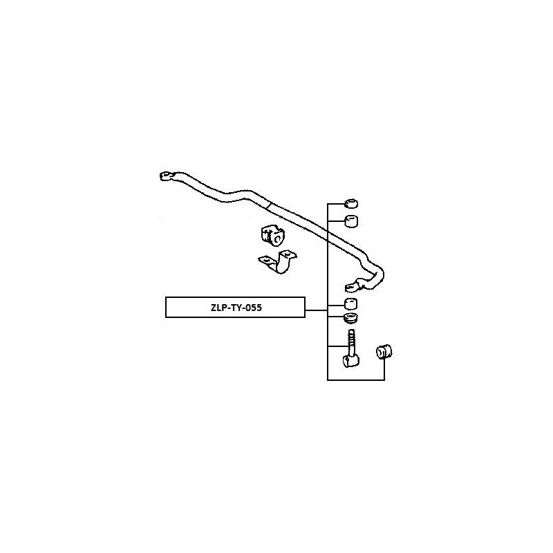 Bieleta antiruliu punte fata Toyota Landcruiser Hdj101, Uzj100 1998-, Lexus Lx470 1998-, 48820-60031