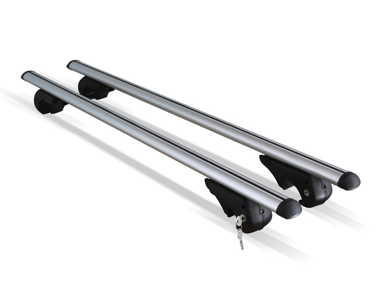 Set 2 bare transversale portbagaj Menabo Brio 135 cm din aluminiu fixare pe barele logitudinale cu sistem antifurt cu cheie LIPSA KIT MONTAJ