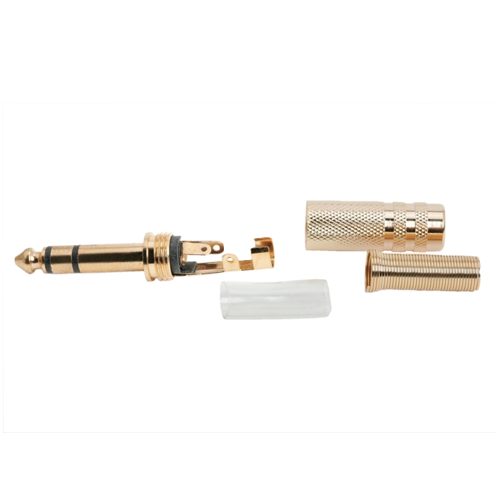 Mufa jack placat cu aur stereo 6,3 mm, set 5 buc