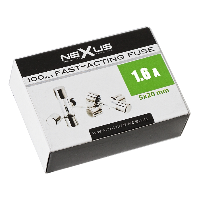 Set 10 sigurante fuzibile de sticla 5x20mm 1,6 A