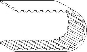 Curea distributie Audi 80/100 A6 Vw Golf 3 Passat 1990-1997 Sharan 2.0 litri 037109119C 124 dinti , Topran