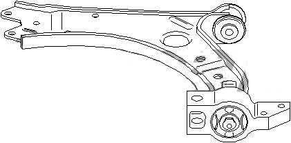 Brat fata Topran pentru Skoda Octavia 2 Vw Caddy Golf 5 Plus Vento Seat Altea Leon Audi A3 , stanga inferior