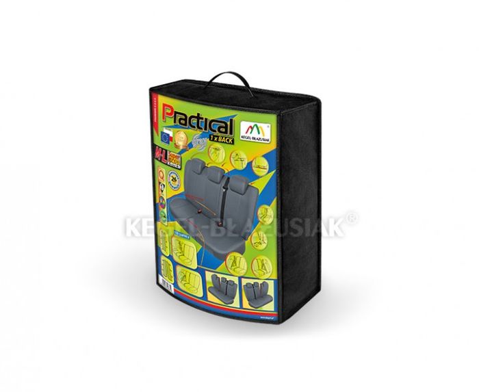 Set huse scaune bancheta SPATE marime M-L, imitatie piele, culoare GRI
