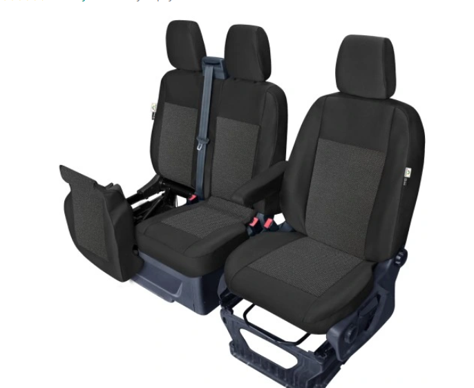 Set huse scaun dedicate Ford Transit 2018-, cu scaune 1+2 locuri, imitatie din piele