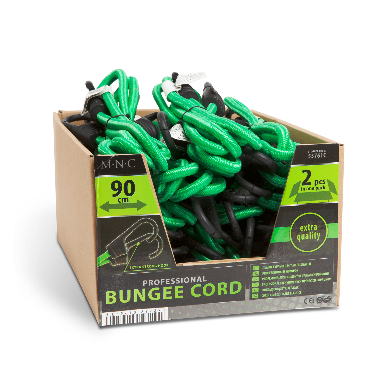 Set de cordeline de fixare profesionale - verde - 90 cm x 8 mm - 2 buc. / Pachet, 1 buc., 55761C