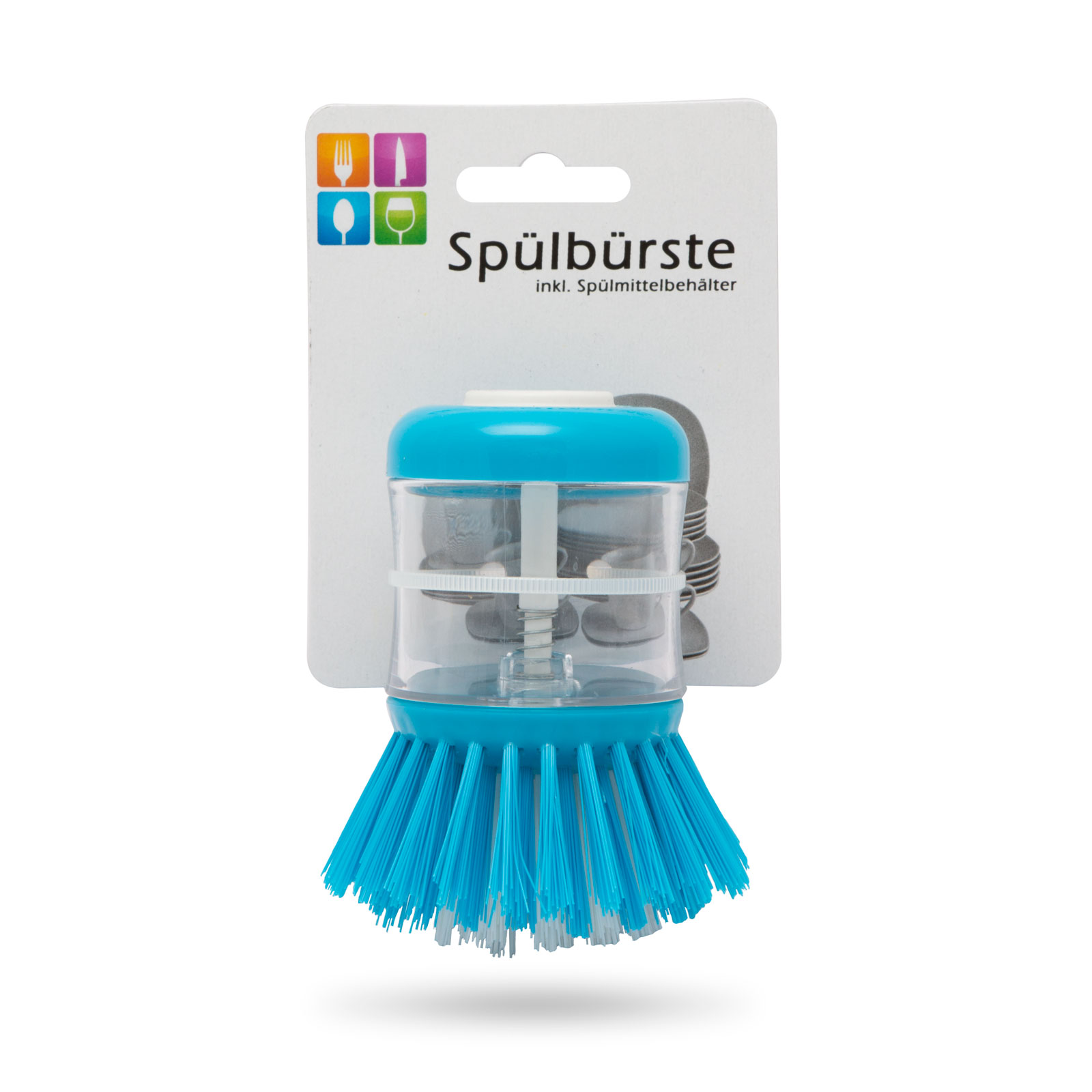Perie pentru vase cu dozator detergent – albastru, 1 buc., 57310