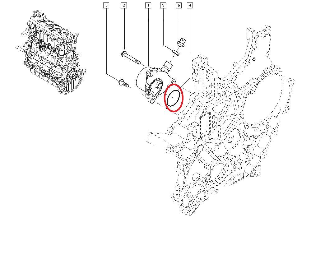 Garnitura pompa ulei Renault Master 2, Originala 7701058006