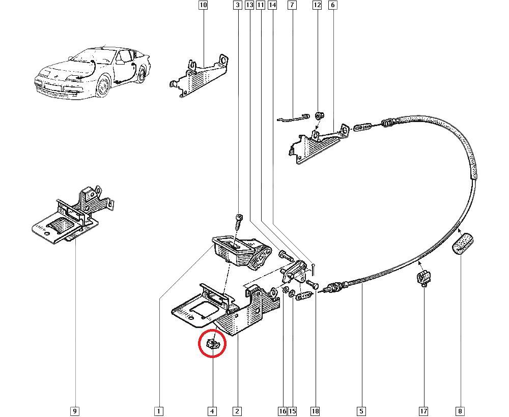 Piulita Cage Nut Renault diverse aplicatii , Originala 7703044051