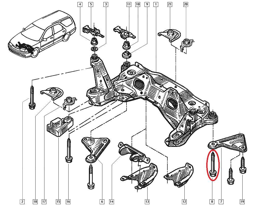 Surub Hm M 12 - 110 OE Renault 7703602047