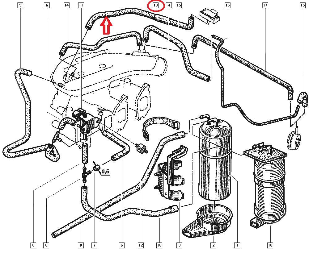 Tub depresiune Renault R19, Original Renault 7705090647