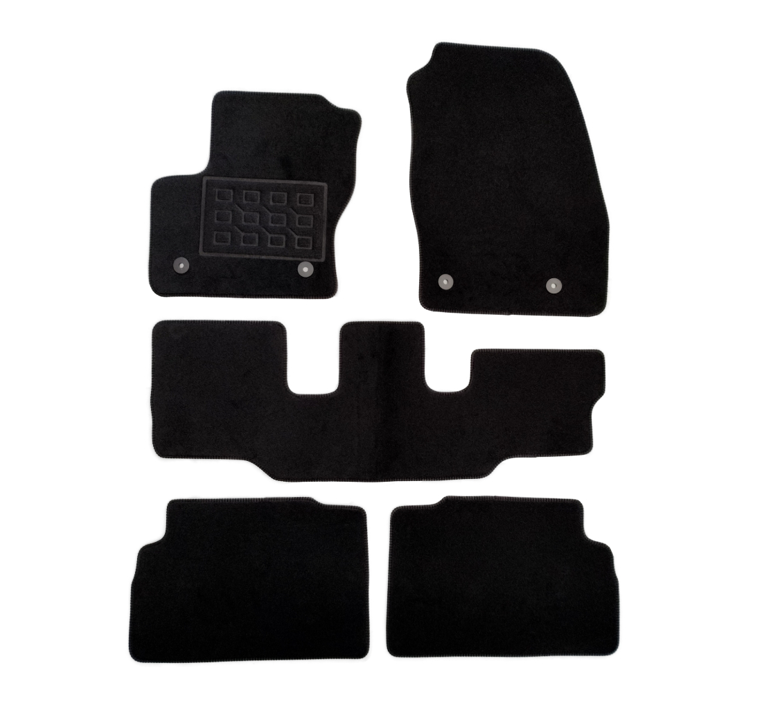 Covorase mocheta Ford C-Max 3 2013-2019; Ford Grand C-MAX 2013-2019, Negre, set de 4 Buc.