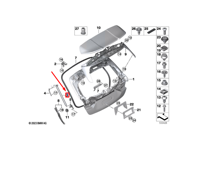Amortizor haion Bmw Seria 1 F40 05.2018-11.2019, Dreapta, 51249854454