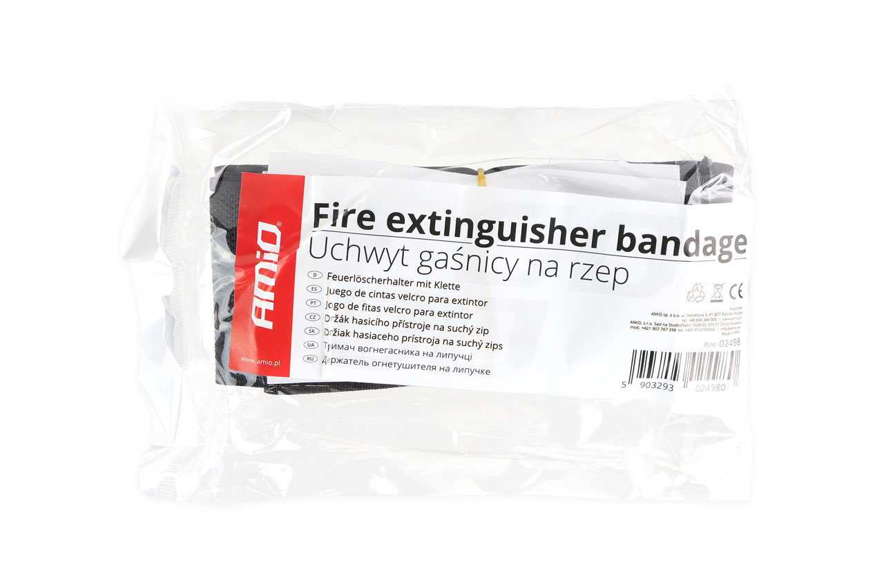 Suport cu curea velcro pentru stingatorul de incendiu, AMIO, 2 buc
