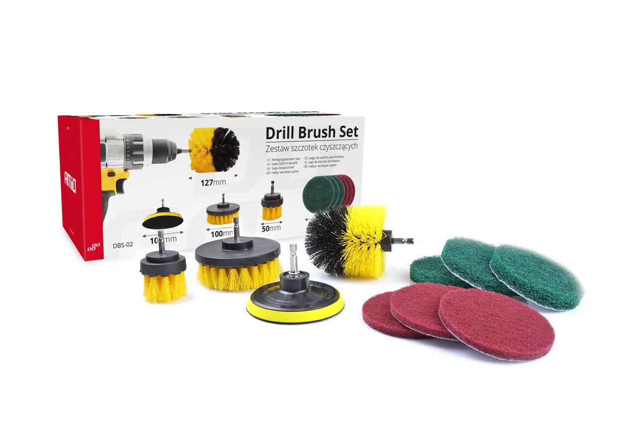 Set perii abrazive, 10 buc, pentru burghiu, AMIO