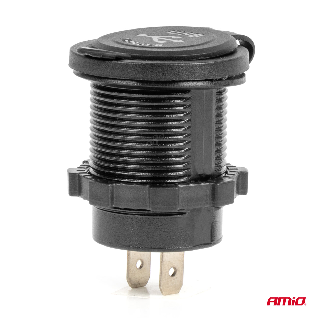 Incarcator auto pentru telefon, 2 porturi USB, 12/24V, AMIO, 1 buc