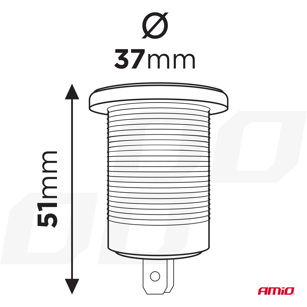 Incarcator auto pentru telefon, 2 porturi USB, 12/24V, AMIO, 1 buc