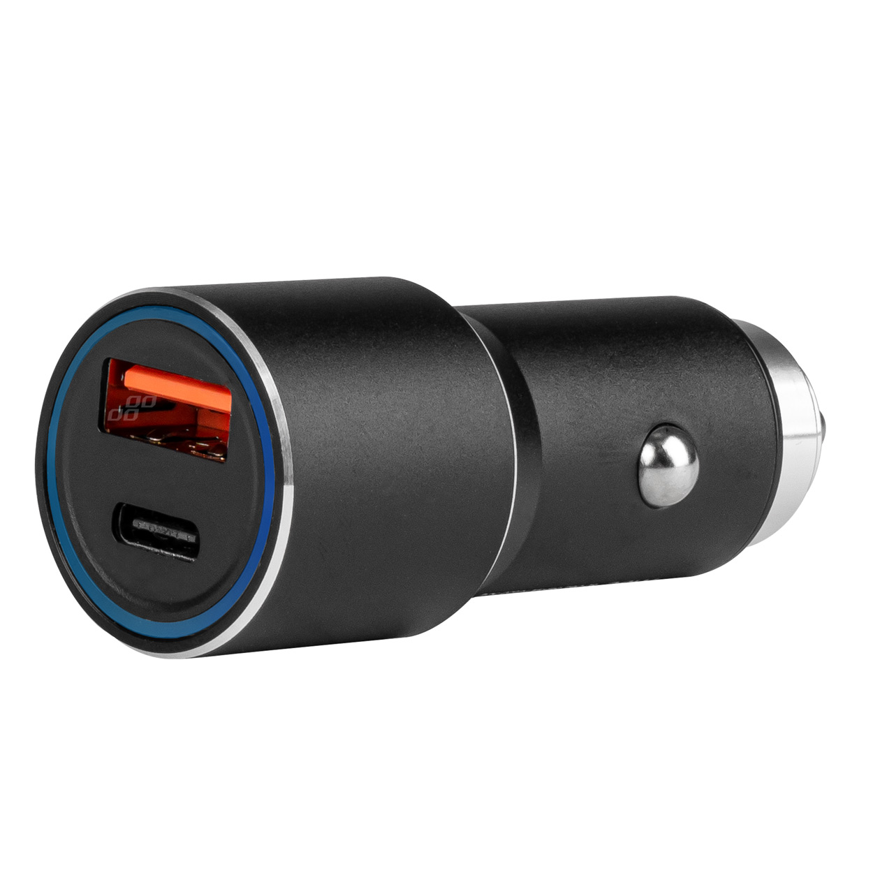 Incarcator auto din aluminiu PCH PRO-08 USB-C+USB 38W Incarcare rapida 12/24V, AMIO, 1 buc