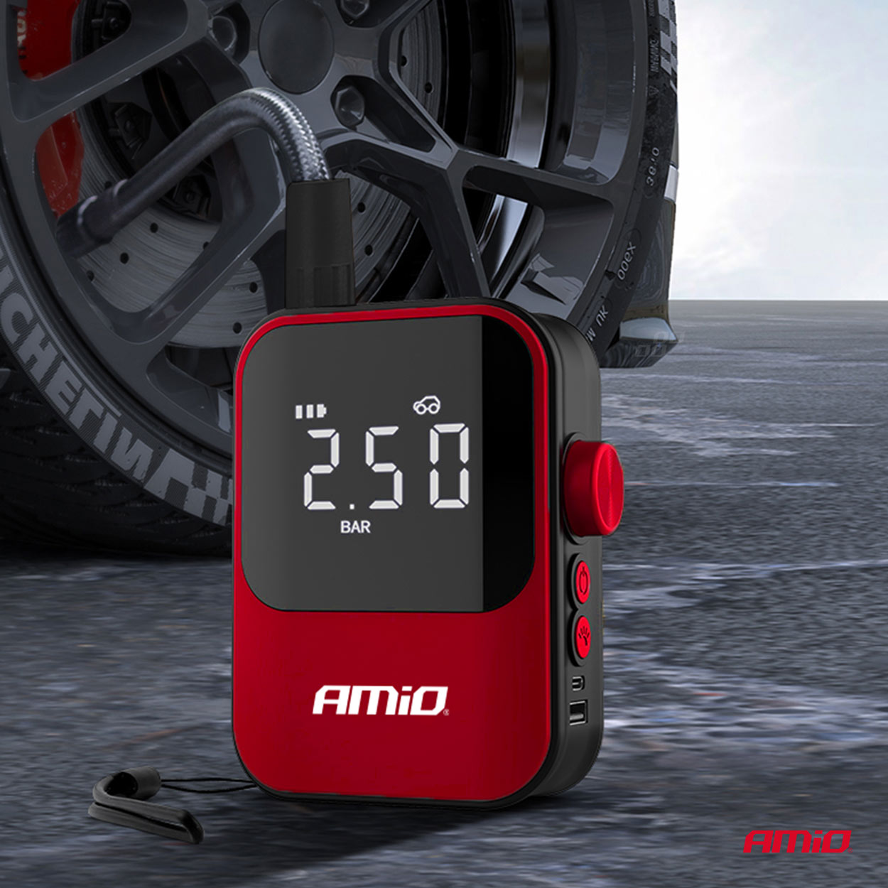 Compresor de aer fara fir, 10bar / 150PSI, 40W, AMIO, 1 buc