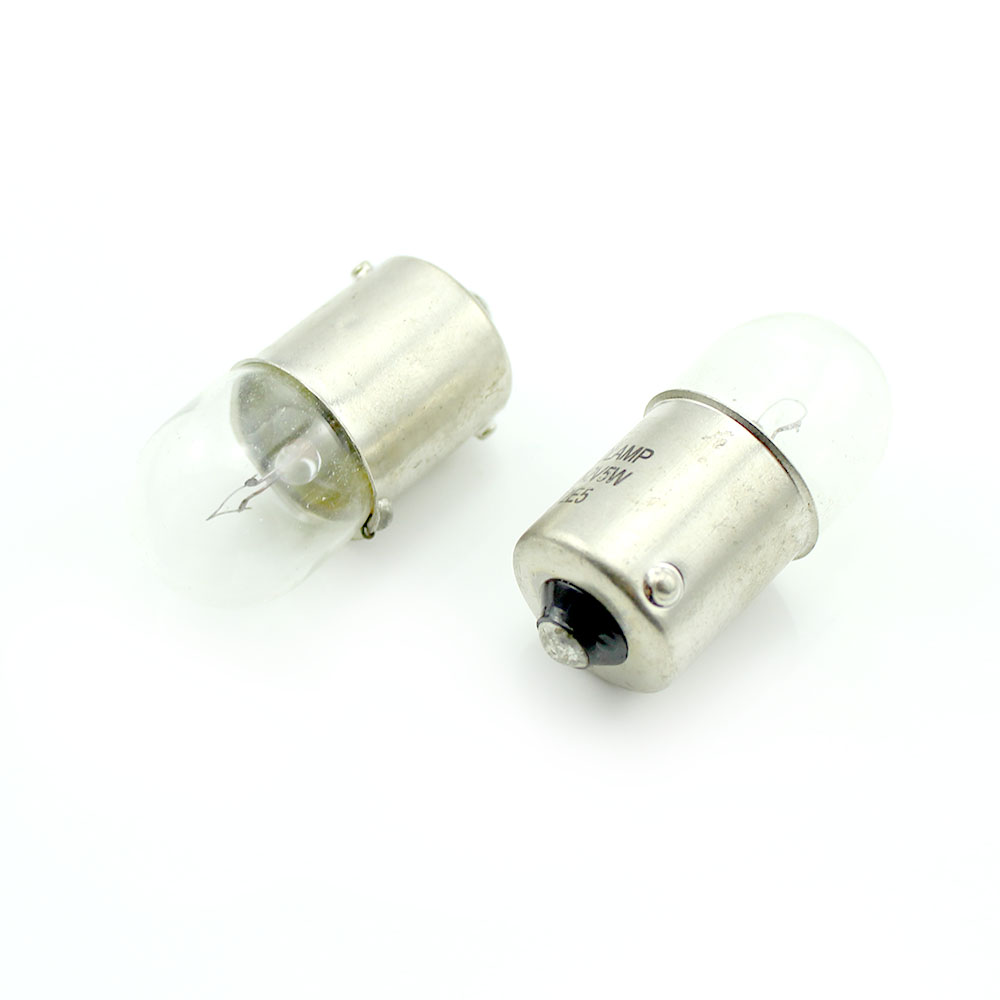 Set de 2 becuri R5W (BA15s), 12V, 5W, Alb, 1 set, BAA108