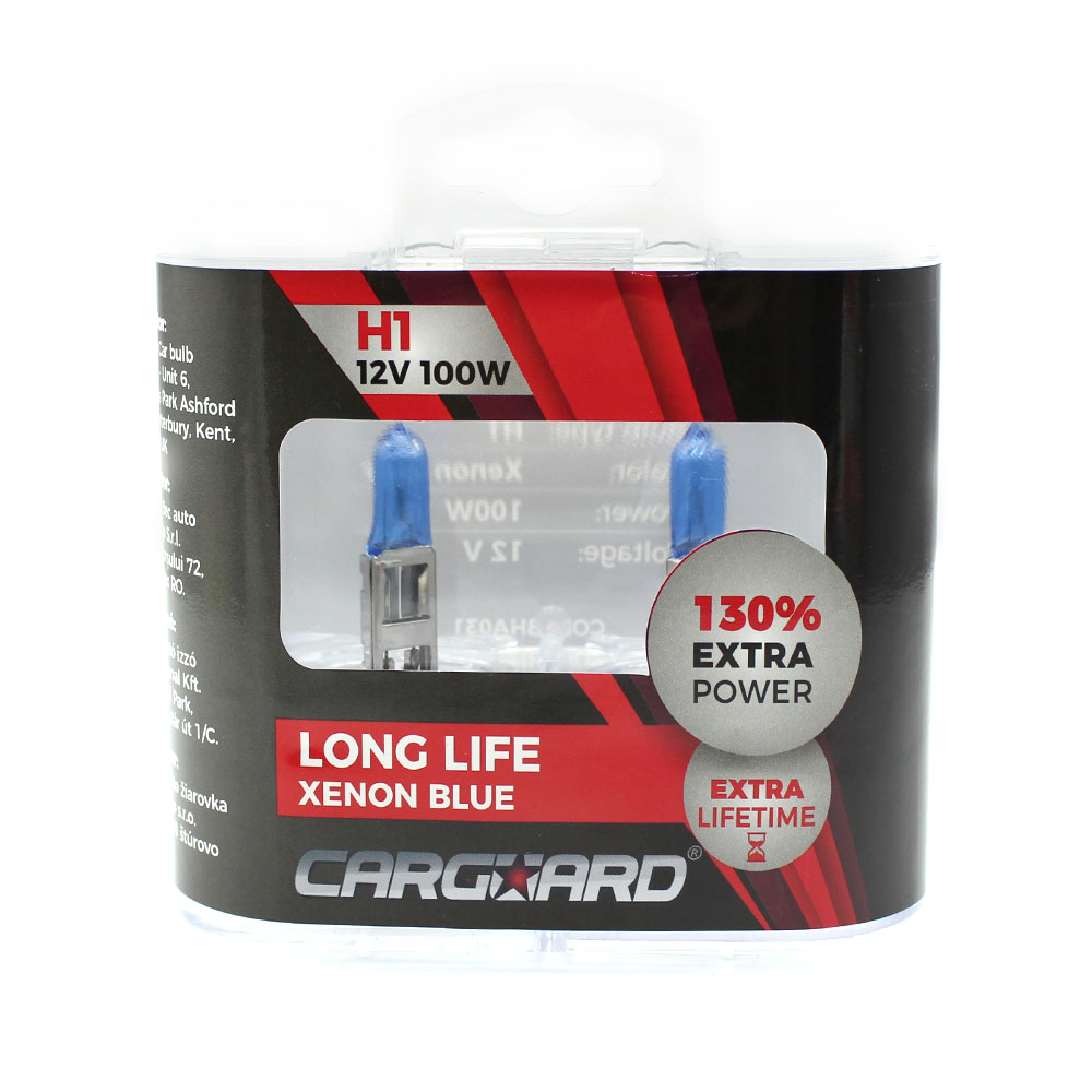 Set de 2 becuri halogen h1 +130% intensitate - long life, 1 set, BHA031