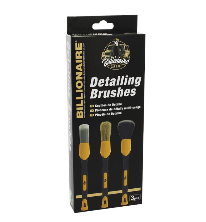 Set 3 pensule detailing, interior-exterior, cu adaptor cu cot, BLN0520 Billionaire