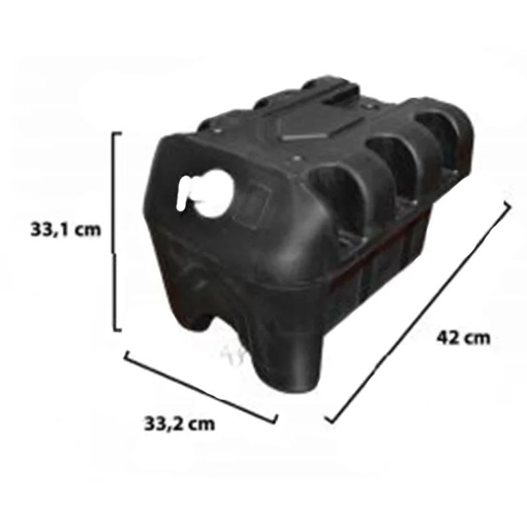 Rezervor apa 30L plastic negru 332x420x331 mm