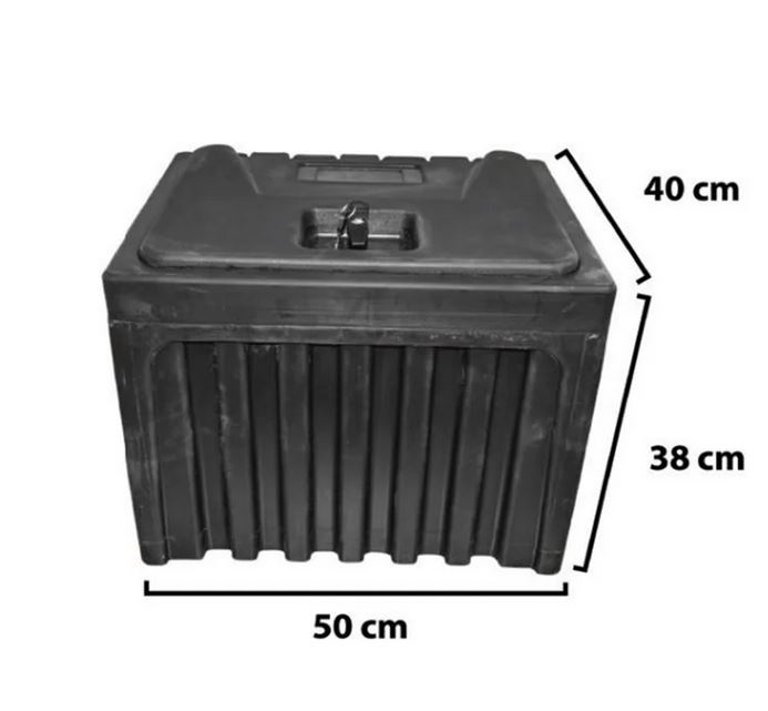 Lada pentru scule fara suport, din plastic negru 380x400x500 mm