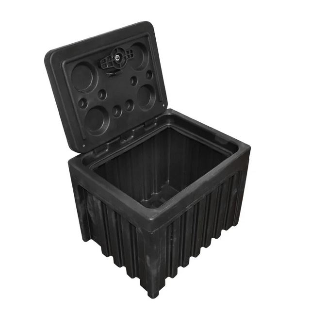 Lada pentru scule fara suport, din plastic negru 380x400x500 mm