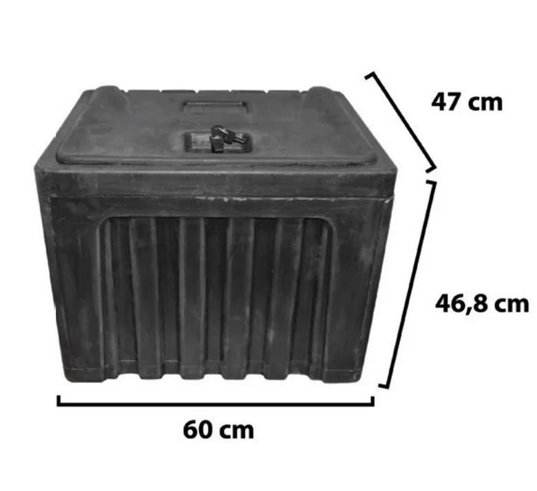 Lada pentru scule fara suport, din plastic negru 468x470x600 mm