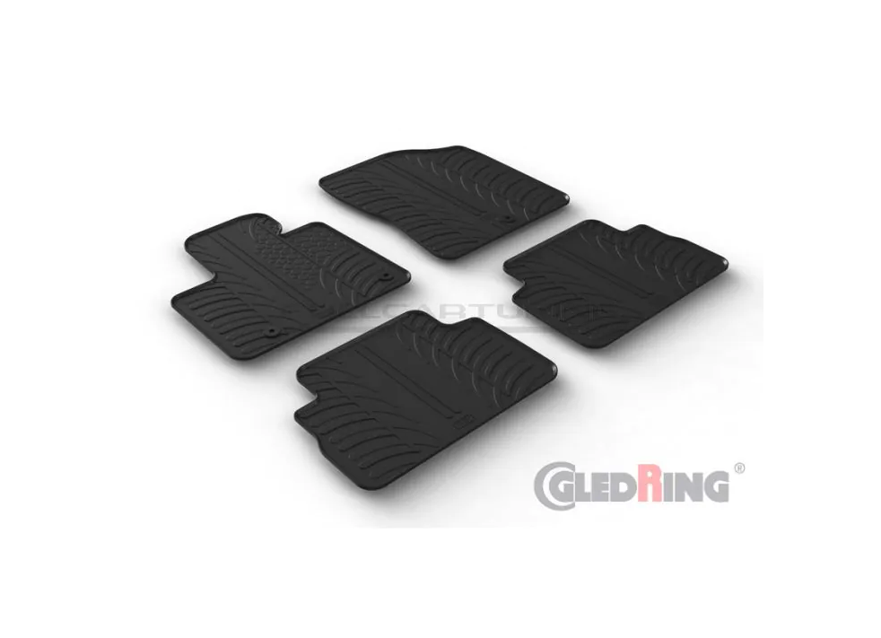 Set covorase auto din cauciuc Hyundai Santa Fe Suv Phev &amp; Hybrid Facelift, 06.2020-2024 (pentru modele cu cutie automata)