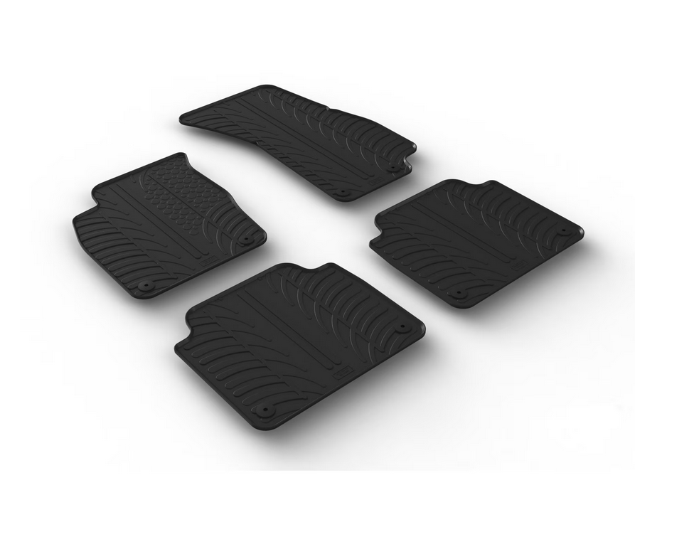 Set covorase auto din cauciuc Audi A8 (D5), 11.2017-, Sedan/Limuzina, pentru modele cu cutie automata, 4 bucati, Gledring