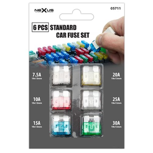 Set 6 sigurante auto Nexus plate Mari 7.5A, 10A, 15A, 20A, 25A, 30A