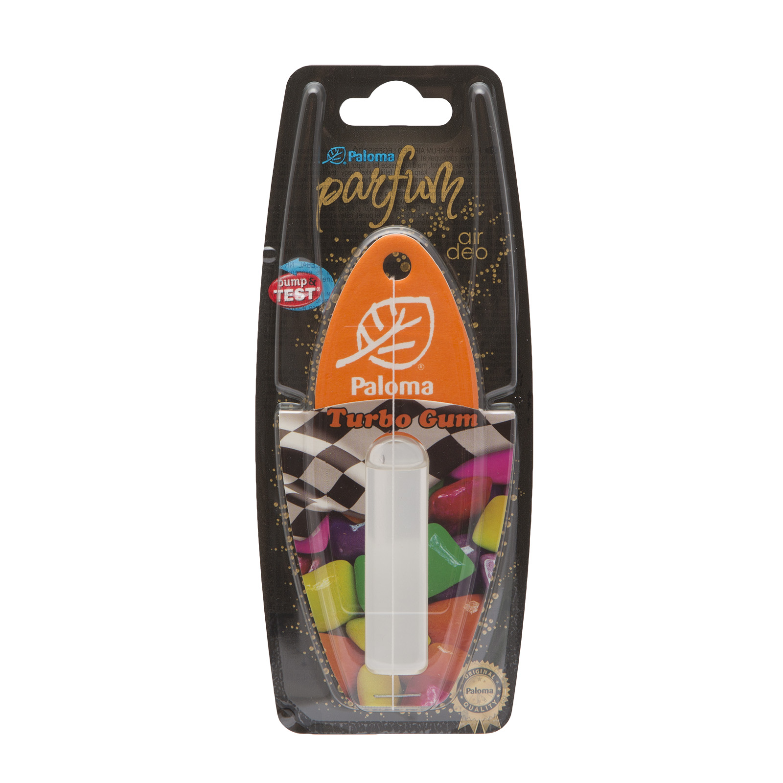 Odorizant auto bradut Paloma parfum turbo gum, 10 buc.