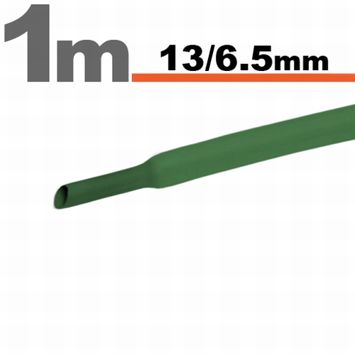 Tub termocontractibil pentru izolare ,marcare si protectie Verde 13 / 6,5 mm, 10m