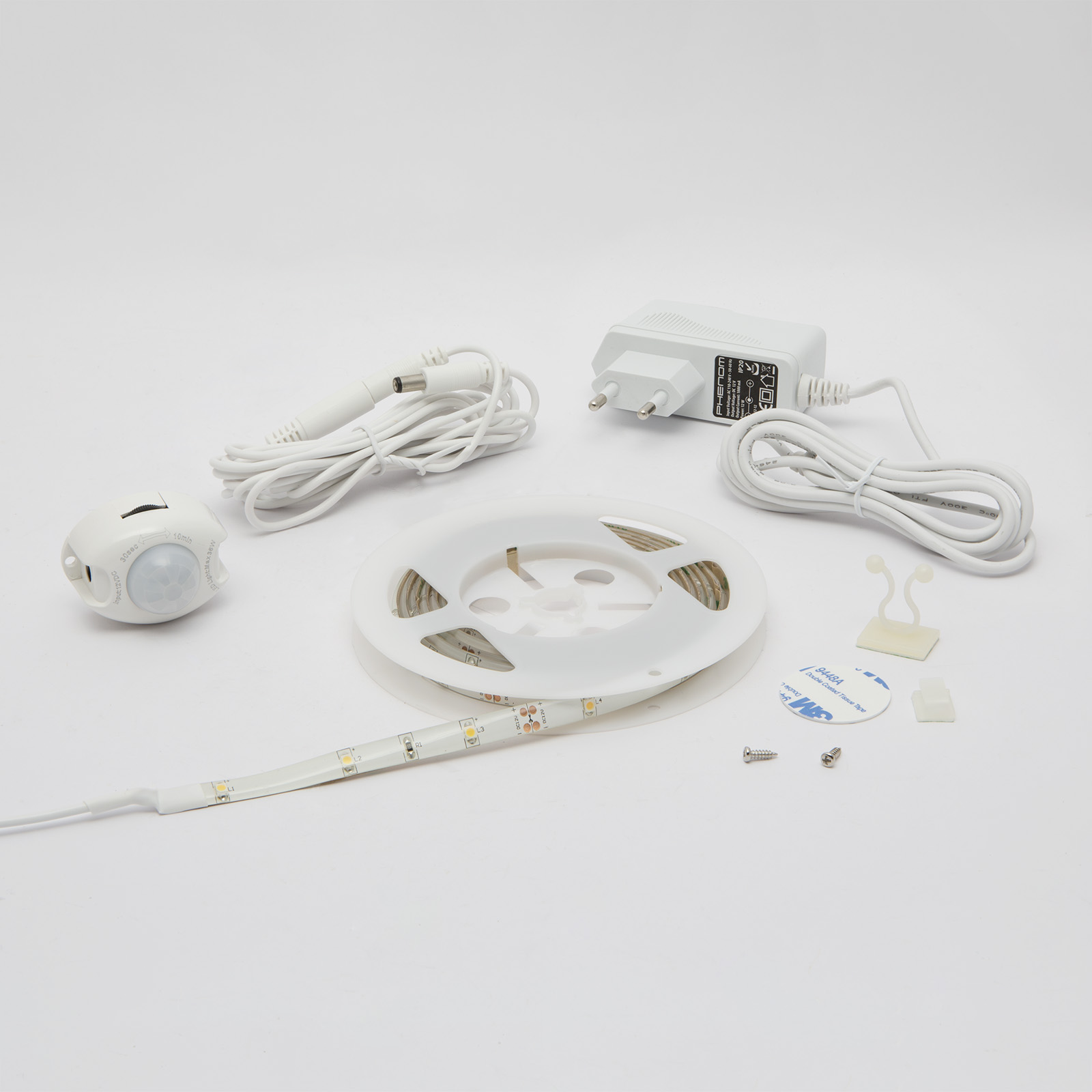 Banda LED cu senzor de miscare, culoare alb 2700k, 2 metri, 12V CC