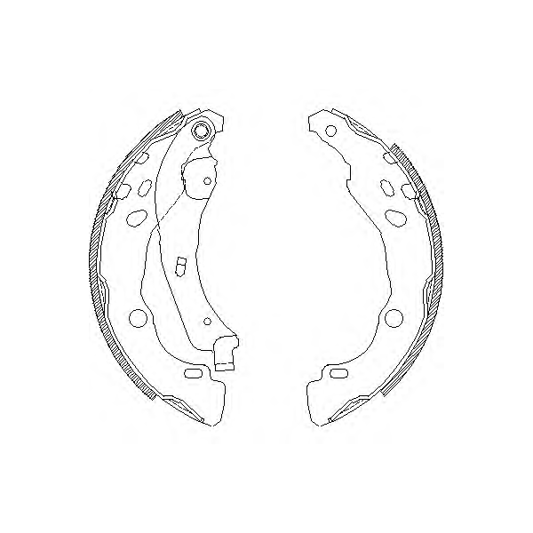 Set saboti frana Dacia Logan II Sandero II , Renault Clio IV pentru sistem franare tip BOSCH diam 203mm 7701206429, marca Remsa