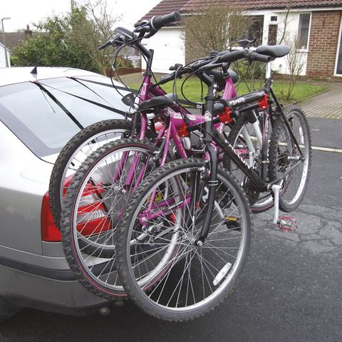 Suport bicicleta Streetwize pentru 3 biciclete cu prindere pe haion (Hatchback si Combi) , capota spate (Sedan/Berlina) , 4x4-, O CLEMA DIN PATRU CLEME PRINDERE LIPSA