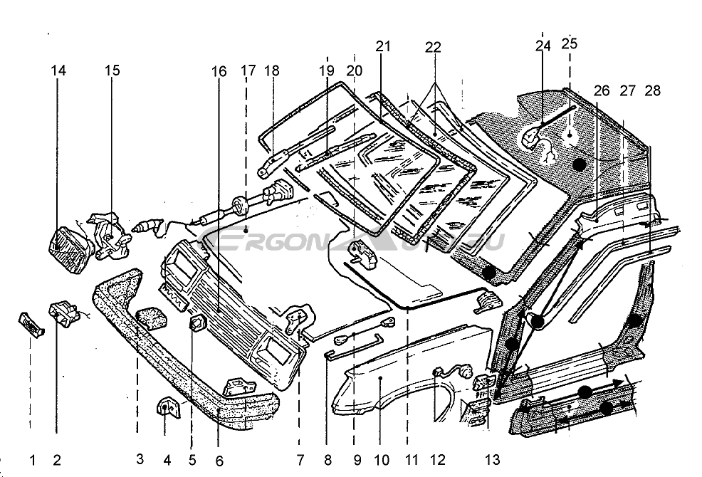 Absorbant soc bara fata OE RENAULT Express , Rapid F40 7701465891