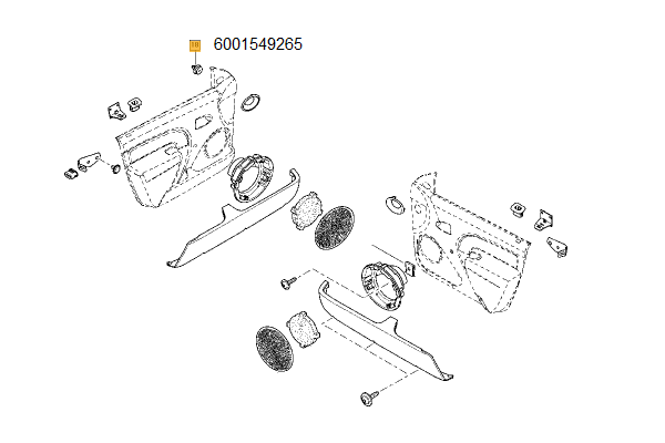 Agrafa Fixare Panou Tapiterie Usa Dacia Logan 2004-2012 Sandero 2008-2012 Renault 6001549265