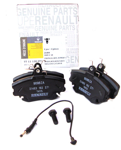 Placute frana Dacia Logan 2004-2012; Sandero 2008-2012 cu abs si senzor originale 7711130071 , PEUGEOT 205, 309 I; RENAULT R11, R19, R18, R21 R25 R5 R9 Clio 1, Clio II, Espace 1 , Espace 2, Rapid, Megane 1, Thalia1, Twingo 2,