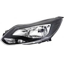 Far Ford Focus 3 12.2010-11.2014 TYC dreapta fata, tip bec H1+H7, culoare negru, cu lumini de zi COLT RUPT