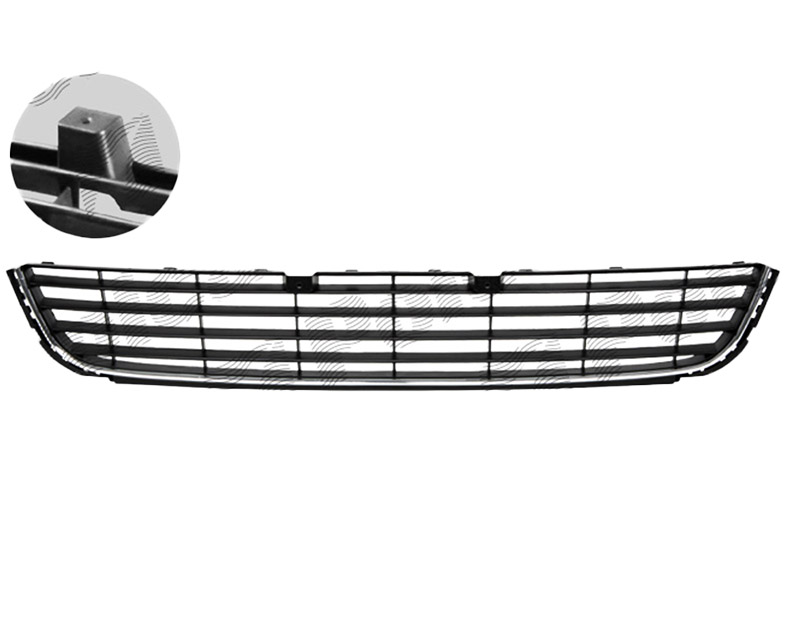 Grila bara fata Vw Golf 6 Highline 10.2008-2013; Mijloc 5K0853677A , cu ornament cromat - CLEMA RUPTA VEZI POZE Grila bara fata Vw Golf 6 Highline 10.2008-2013; Mijloc 5K0853677A , cu ornament cromat - CLEMA RUPTA VEZI POZE