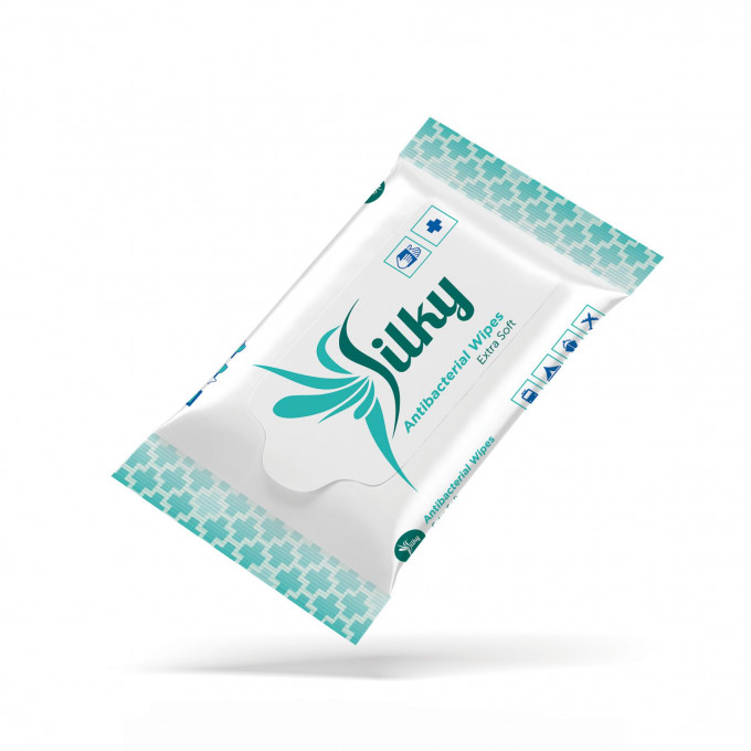 Lavetă umedă antibacteriană Silky Antibacterial - 10 buc./pachet