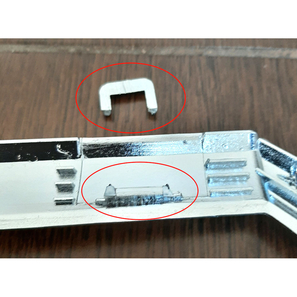 Ornament capota fata Citroen C4 (La/Lc), 10.2004-09.2008, parte montare cromat, 232903-1, Aftermarket CLEMA RUPTA