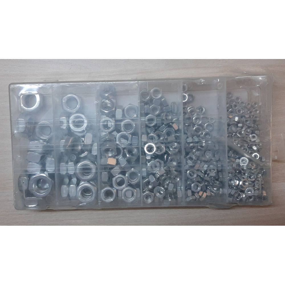 Set piulite 650 bucati, diverse marimi M3 M4 M5 M6 M8 M10 M12 INCOMPLET