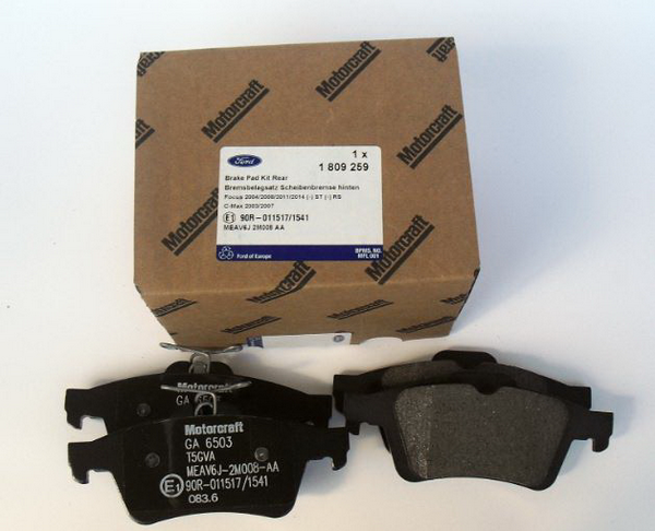 Set Placute Frana Spate Ford 1809259 Citroen C5 2008-; Ford C-Max/Grand C-max 2007-2019, Focus II 2004-2011; Focus 3 2011-; Kuga, Tourneo/Transit Connect, Jaguar, Mazda, Opel Vectra C, Renault Laguna, Espace, Saab; Volvo